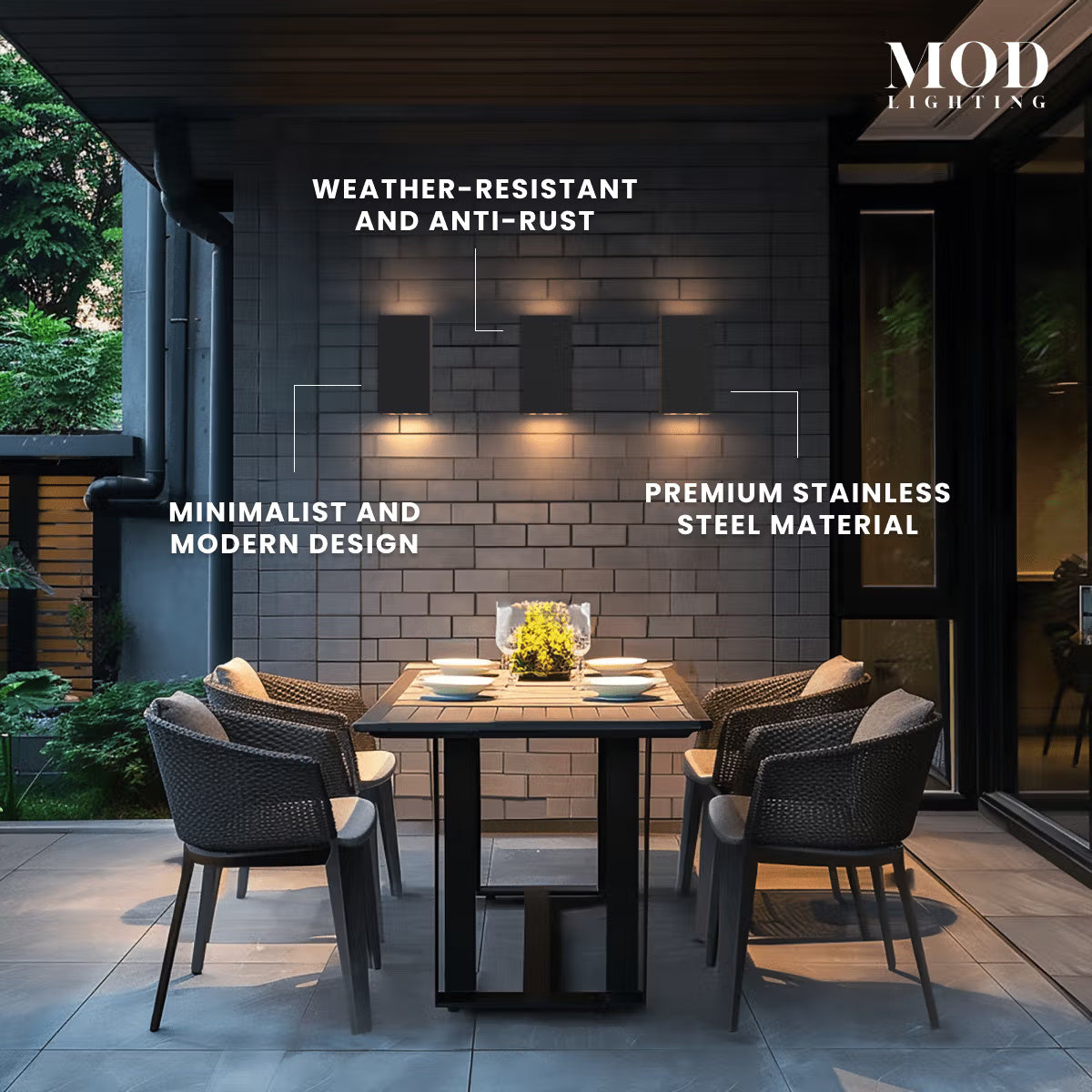 Harlow Waterproof LED Wall Light